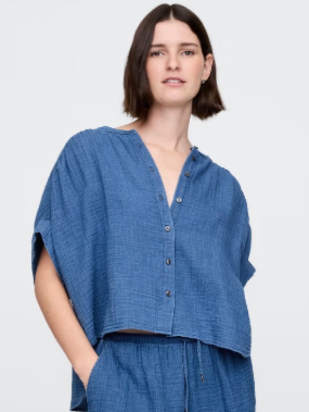 Gap Cotton Gauze Denim Shirt M